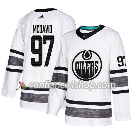 Adidas Maillot de Hockey Edmonton Oilers Connor McDavid 97 2019 All-Star Blanc Authentic - Homme